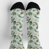 Tropengarten Blumenorchid & Palmmuster Socken (Oben)