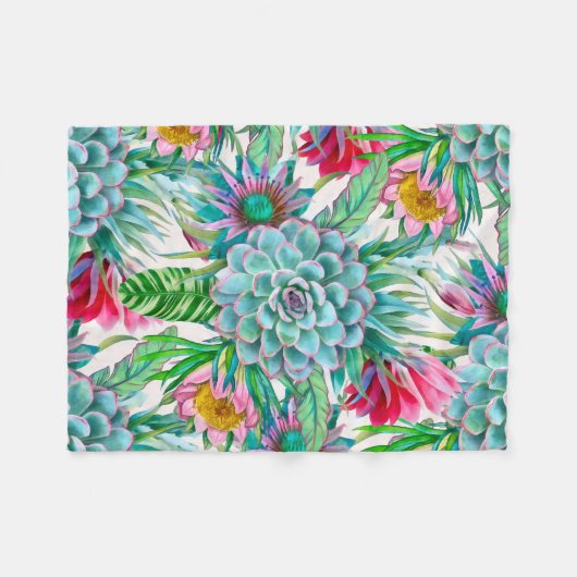 Tropengarten Fleecedecke (Vorderseite (Horizontal))