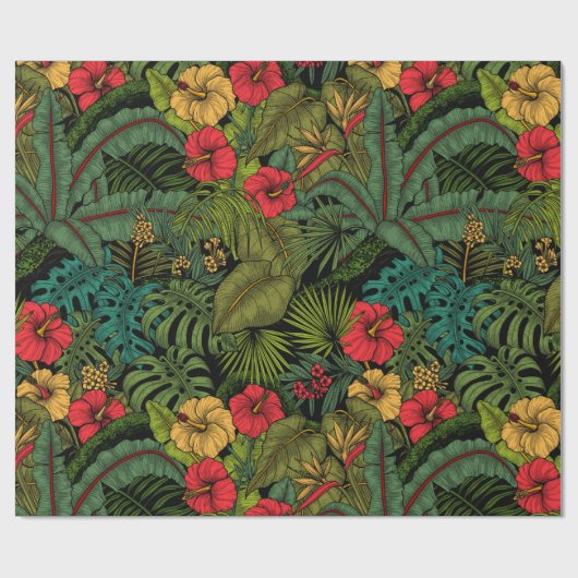 Tropengarten Geschenkpapier (Flach)