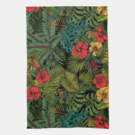 Tropengarten Geschirrtuch (Vertikal)