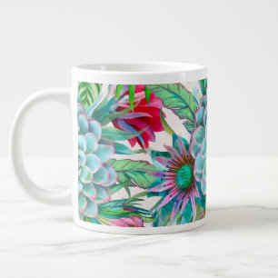 Tropengarten mit Sukkulenten Jumbo-Tasse