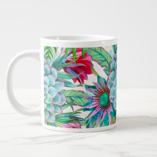 Tropengarten mit Sukkulenten Jumbo-Tasse (Links)