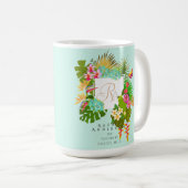 Tropengarten Monogram Green Kaffeetasse (VorderseiteRechts)