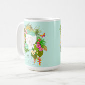 Tropengarten Monogram Green Kaffeetasse (Vorderseite Links)