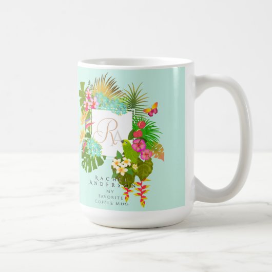 Tropengarten Monogram Green Kaffeetasse (Rechts)