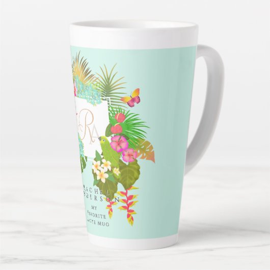 Tropengarten Monogram Green Milchtasse (Rechte Ecke)