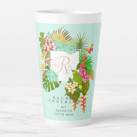 Tropengarten Monogram Green Milchtasse (Vorderseite)