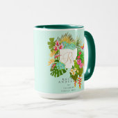 Tropengarten Monogram Green Tasse (VorderseiteRechts)