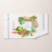Tropengarten Monogram White Badhandtuch Set (Handtuch)