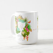 Tropengarten Monogram White Kaffeetasse (Vorderseite Links)