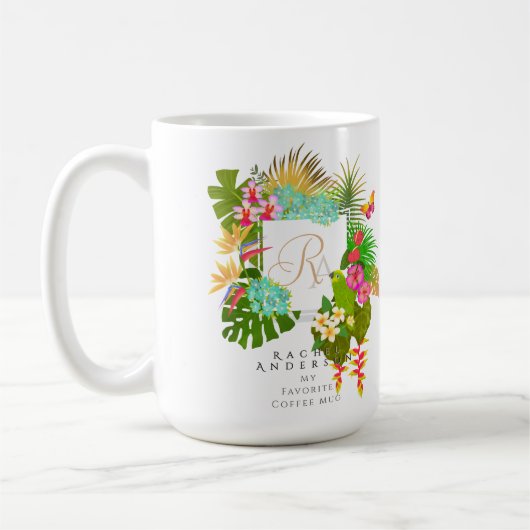 Tropengarten Monogram White Kaffeetasse (Links)