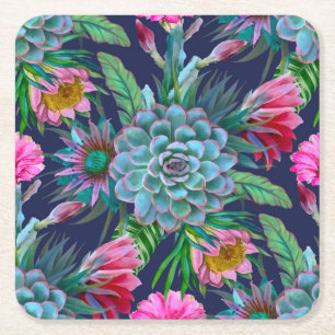 Tropengarten Rechteckiger Pappuntersetzer