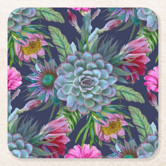 Tropengarten Rechteckiger Pappuntersetzer (Vorderseite)