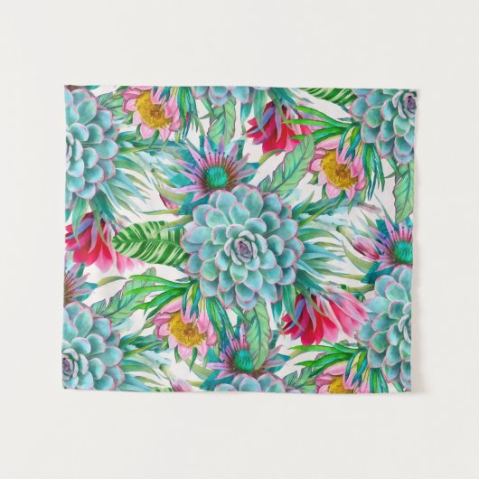 Tropengarten Wandteppich (Vorderseite (Horizontal))