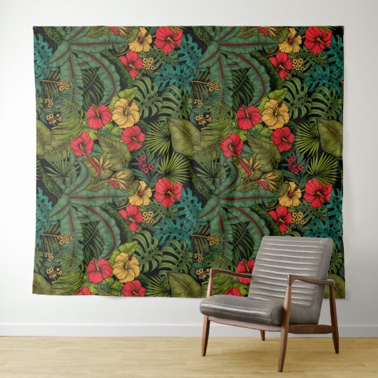 Tropengarten Wandteppich (Beispiel (Horizontal))