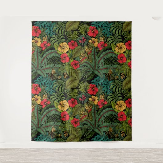 Tropengarten Wandteppich (Vorderseite)