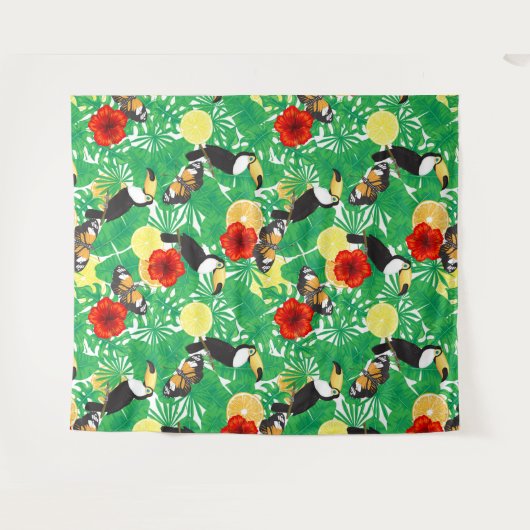 Tropengarten Wandteppich (Vorderseite (Horizontal))