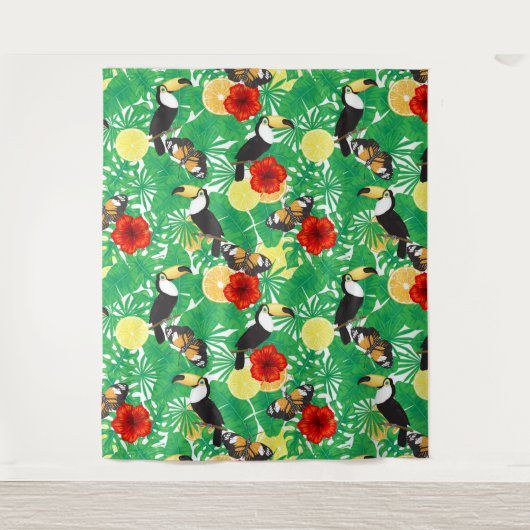 Tropengarten Wandteppich (Vorderseite)