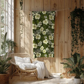 Tropengelb und grüne Blumen Fleecedecke