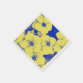 Tropengelbe blaue Blume Serviette (Ecke)