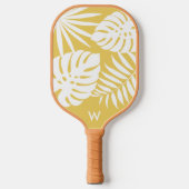 Tropengelbe Monogramm Pickleball Schläger (Vorderseite)
