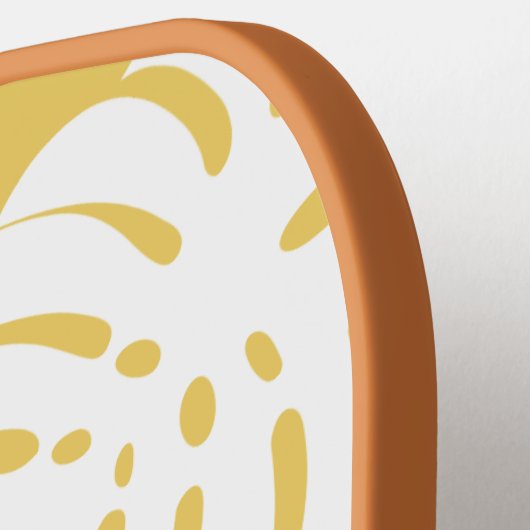 Tropengelbe Monogramm Pickleball Schläger (Linke Seite)