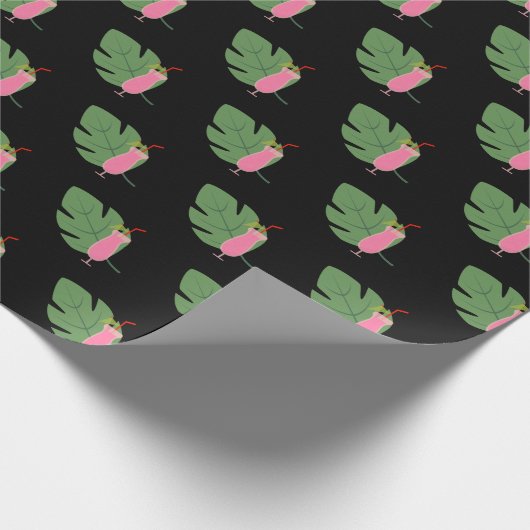 Tropengetränk auf Palmblättern Geschenkpapier (Ecke)