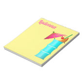Tropengetränk Sommer Hawaii blau gelb pink Notizblock (Rotiert)