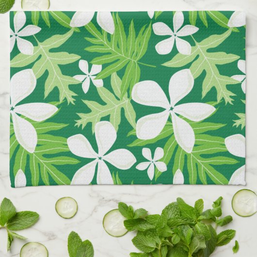 Tropengrün Küchentuch (Gefaltet)
