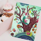 Tropengrün mit Tieren koala Geburtstag Karte