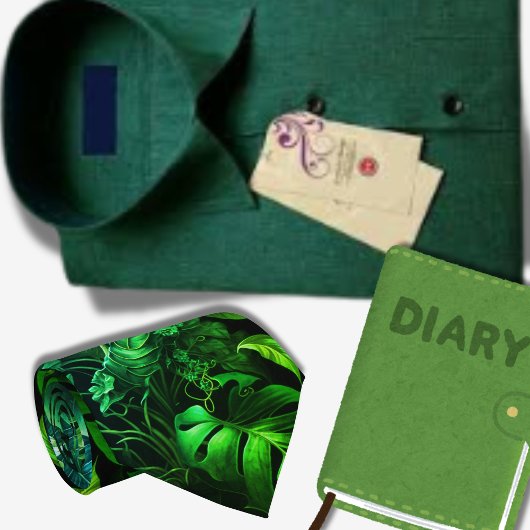 Tropengrüne Blätter Hawaiianisches Muster Krawatte