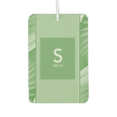 Tropengrüne Monogramm Autolufterfrischer (Vorderseite)