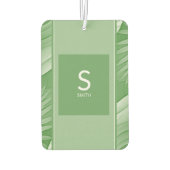 Tropengrüne Monogramm Autolufterfrischer (Rückseite)