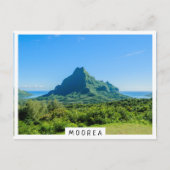 Tropengrüner Berg auf Moorea Postkarte (Vorderseite)
