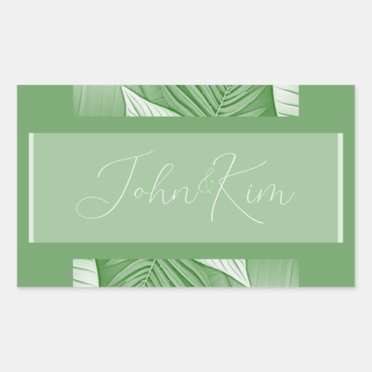 Tropengrüner Personalisierter Aufkleber (Vorderseite)