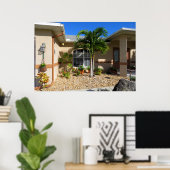 Tropenhaus Plumbago Hibiskus Blume Poster (Heimbüro)