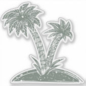 Tropeninsel Aufkleber (Vorderseite)