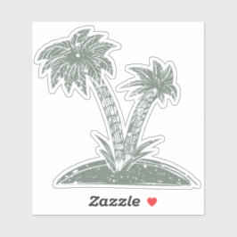 Tropeninsel Aufkleber