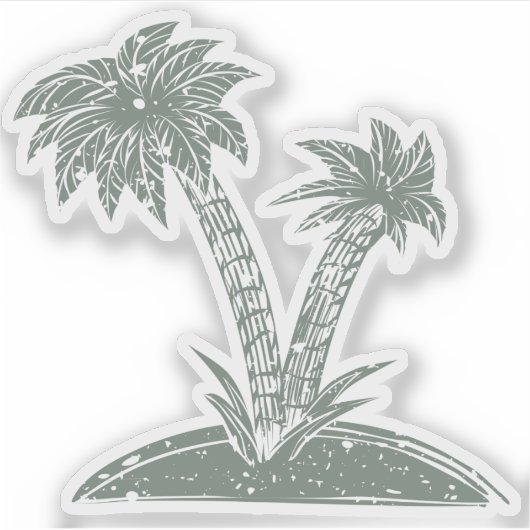 Tropeninsel Aufkleber (Vorderseite)