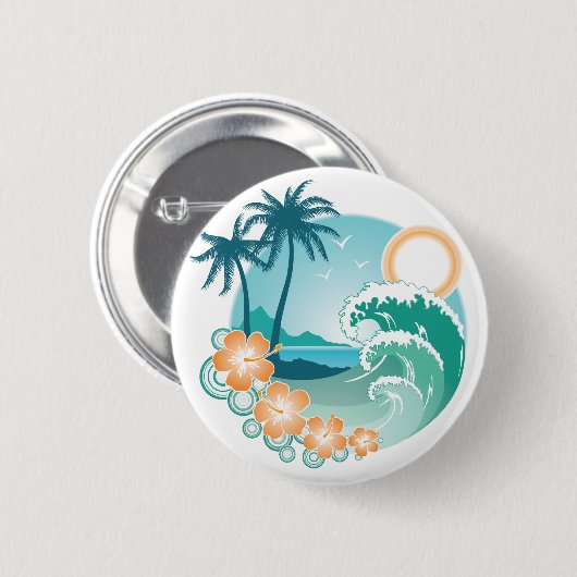 Tropeninsel Button (Vorne & Hinten)