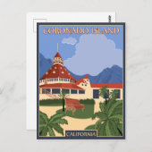 Tropeninsel Coronado, Kalifornien Postkarte (Vorne/Hinten)