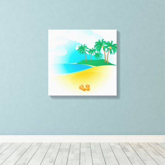 Tropeninsel Leinwanddruck (Insitu (Holzboden))