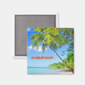 Tropeninsel Mauritius Magnet (Vorderseite/Rückseite)