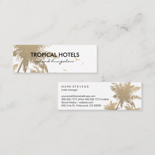Tropeninsel Mini Visitenkarte (Vorne/Hinten)