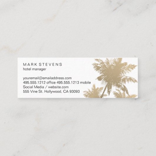 Tropeninsel Mini Visitenkarte (Rückseite)