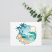 Tropeninsel Postkarte (Stehend Vorderseite)