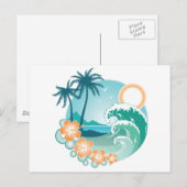 Tropeninsel Postkarte (Vorne/Hinten)