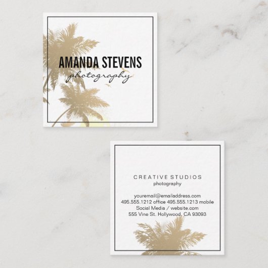 Tropeninsel Quadratische Visitenkarte (Vorne/Hinten)