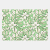 Tropeninsel - Rosa, Blüte, grüne Blüte 3 Packung Geschenkpapier Set (Vorderseite 3)