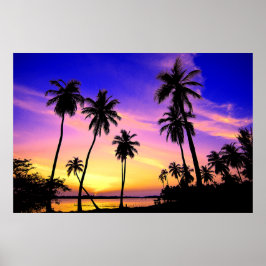 Tropeninsel Sonnenuntergang über Sri Lanka Poster